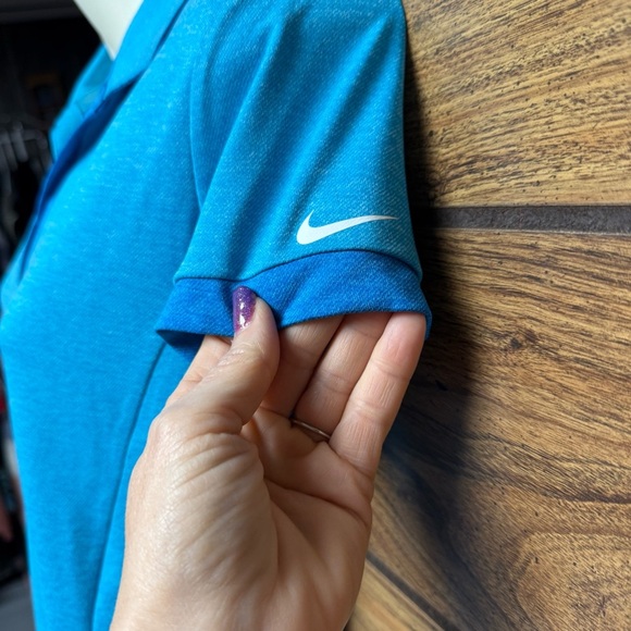 Nike Golf Tour Performance two tone Blue Polo Shirt dri fit size small - Picture 7 of 9